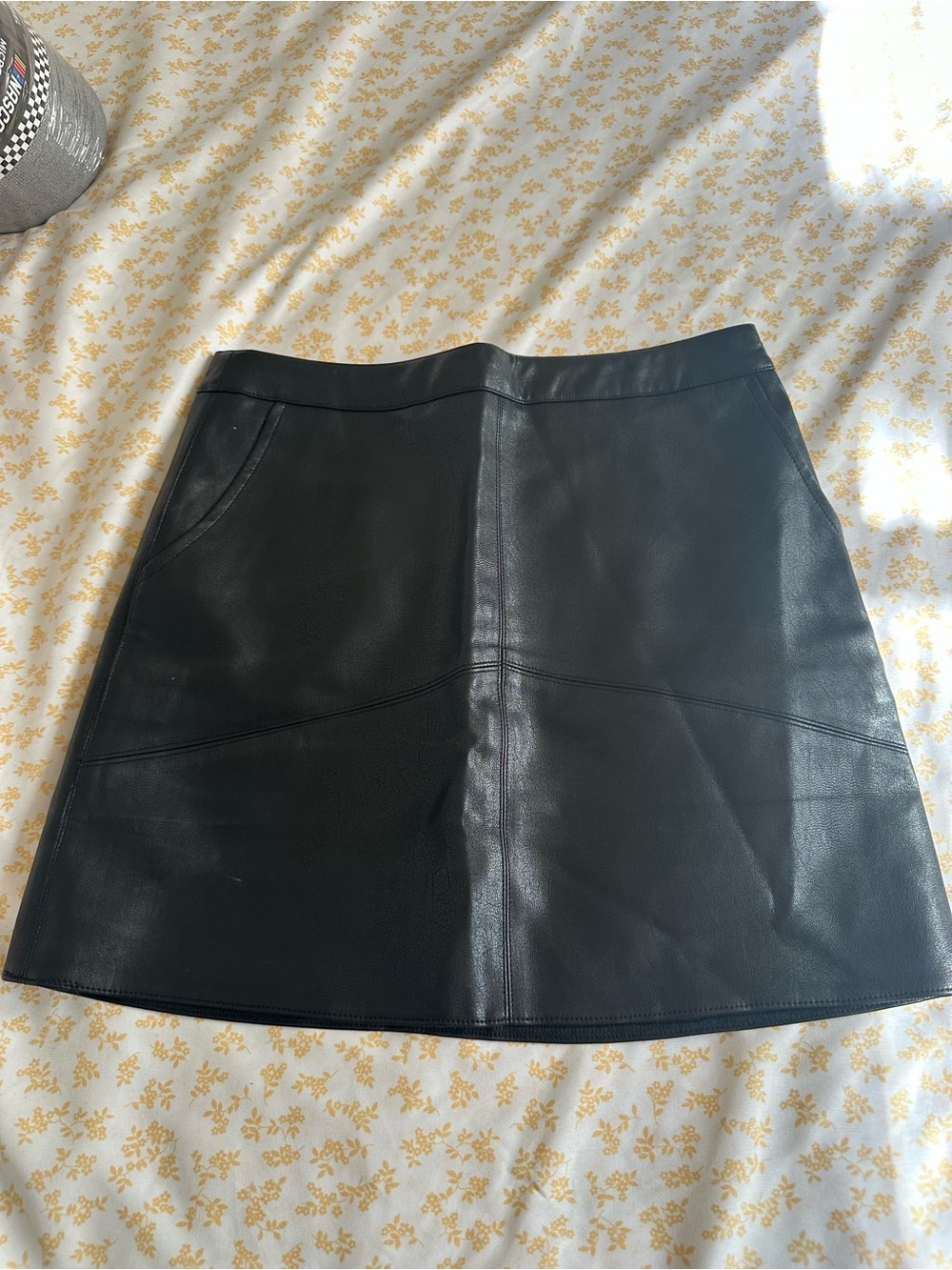 Lulu's Black Faux Leather Mini Skirt